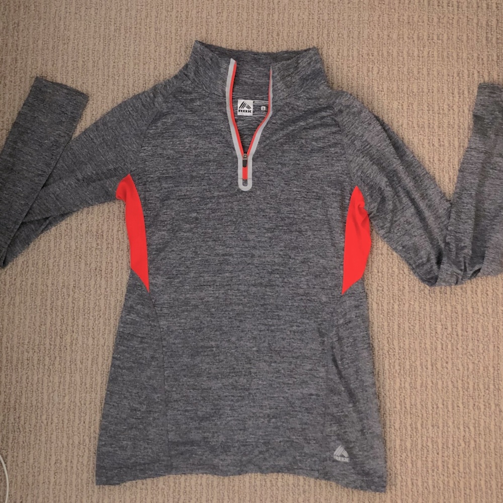 RBX Activewear Heather Gray Quarter Zip top